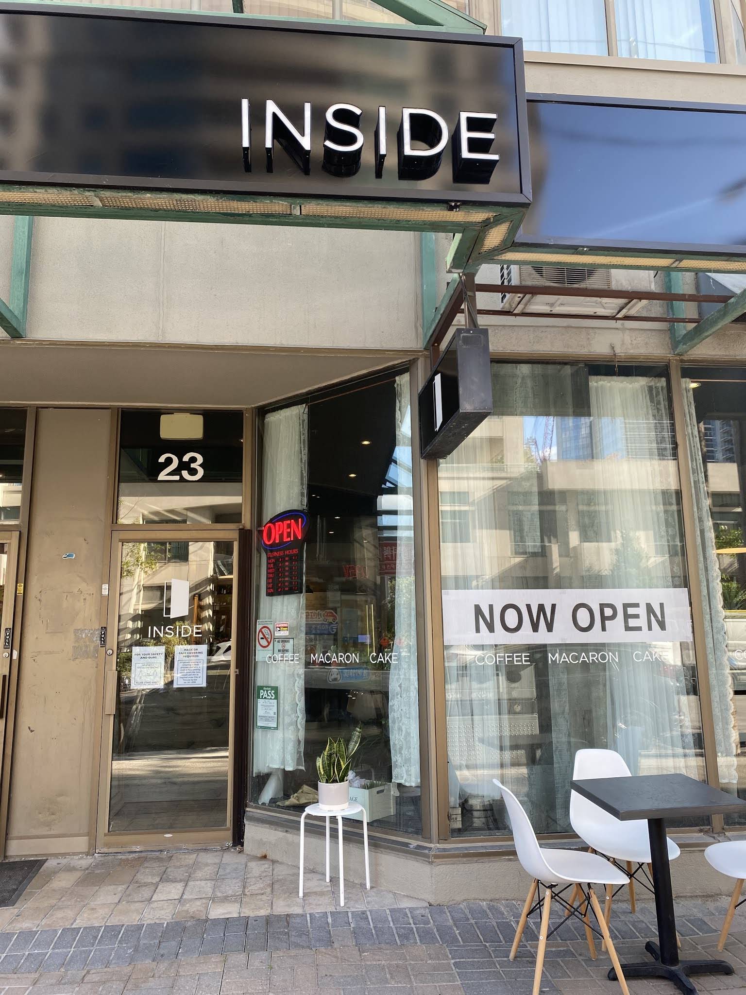 Cafe Inside storefront exterior